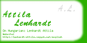 attila lenhardt business card